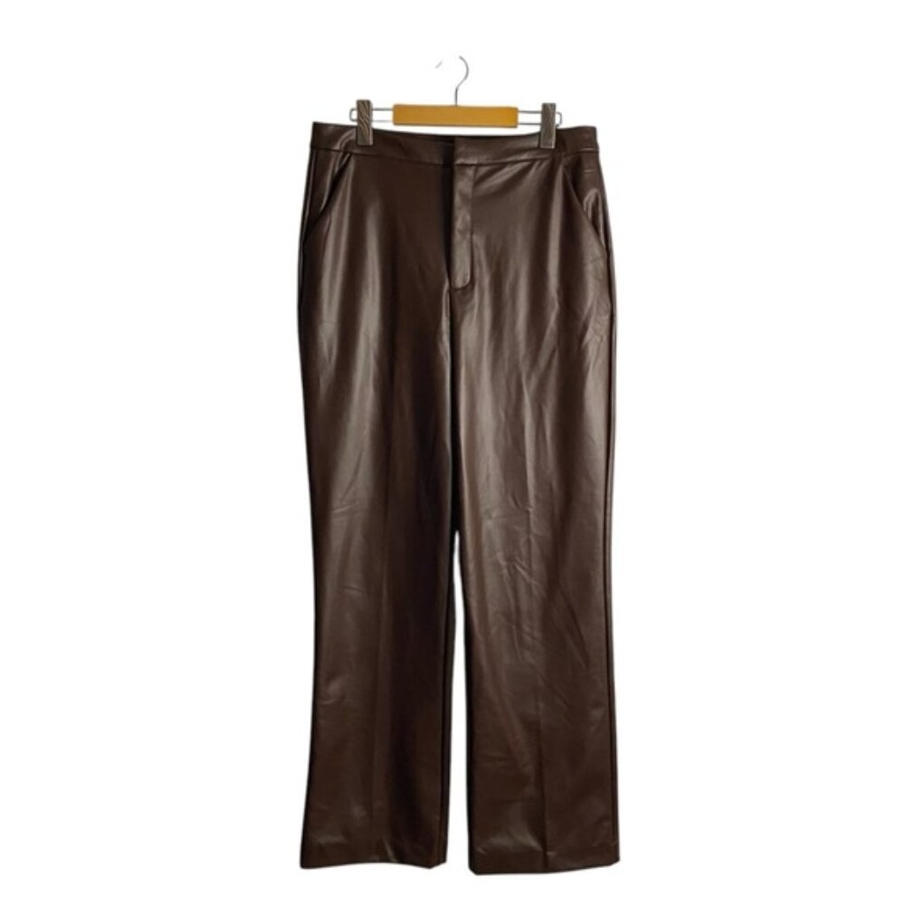 BBJ Los Angeles Women's Brown Faux Straight Leg Pant